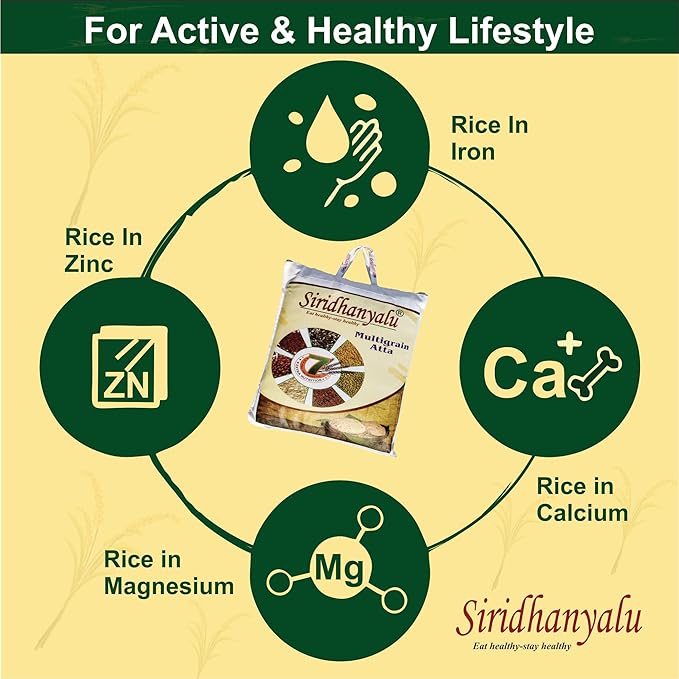 Multigrain Mixed Millet Flour (Atta) Gwt 2.5Kg | Siridhanya Nature's Super Foods Mixed Multi Millet Flour Multi Millet Powder (2250)