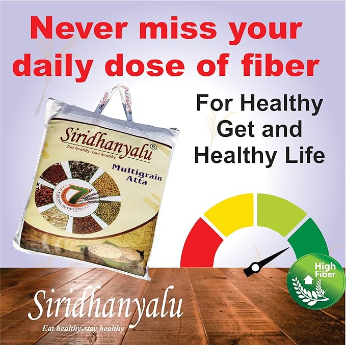 Multigrain Mixed Millet Flour (Atta) Gwt 2.5Kg | Siridhanya Nature's Super Foods Mixed Multi Millet Flour Multi Millet Powder (2250)