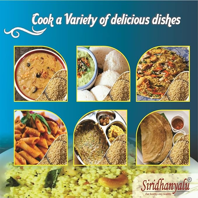 Siridhanya लिटल, फॉक्सटेल, कोडो, बार्नयार्ड और ब्राउनटॉप मिलेट्स Each Millets 400 Gm - Hindi Gwt (2.5) Kg