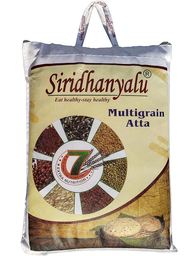 Multigrain Mixed Millet Flour (Atta) Gwt 2.5Kg | Siridhanya Nature's Super Foods Mixed Multi Millet Flour Multi Millet Powder (2250)