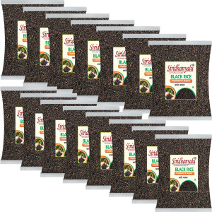 Black Rice | Karuppu Kavuni Rice | Low Glycemic Index Forbidden Black Rice,  Black Rice Price. (Pack of 15)