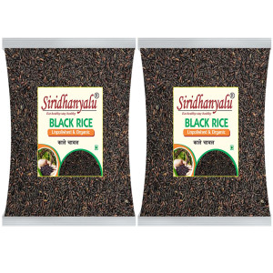 Black Rice | Karuppu Kavuni Rice | Low Glycemic Index Forbidden Black Rice,  Black Rice Price. (Pack of, 2)