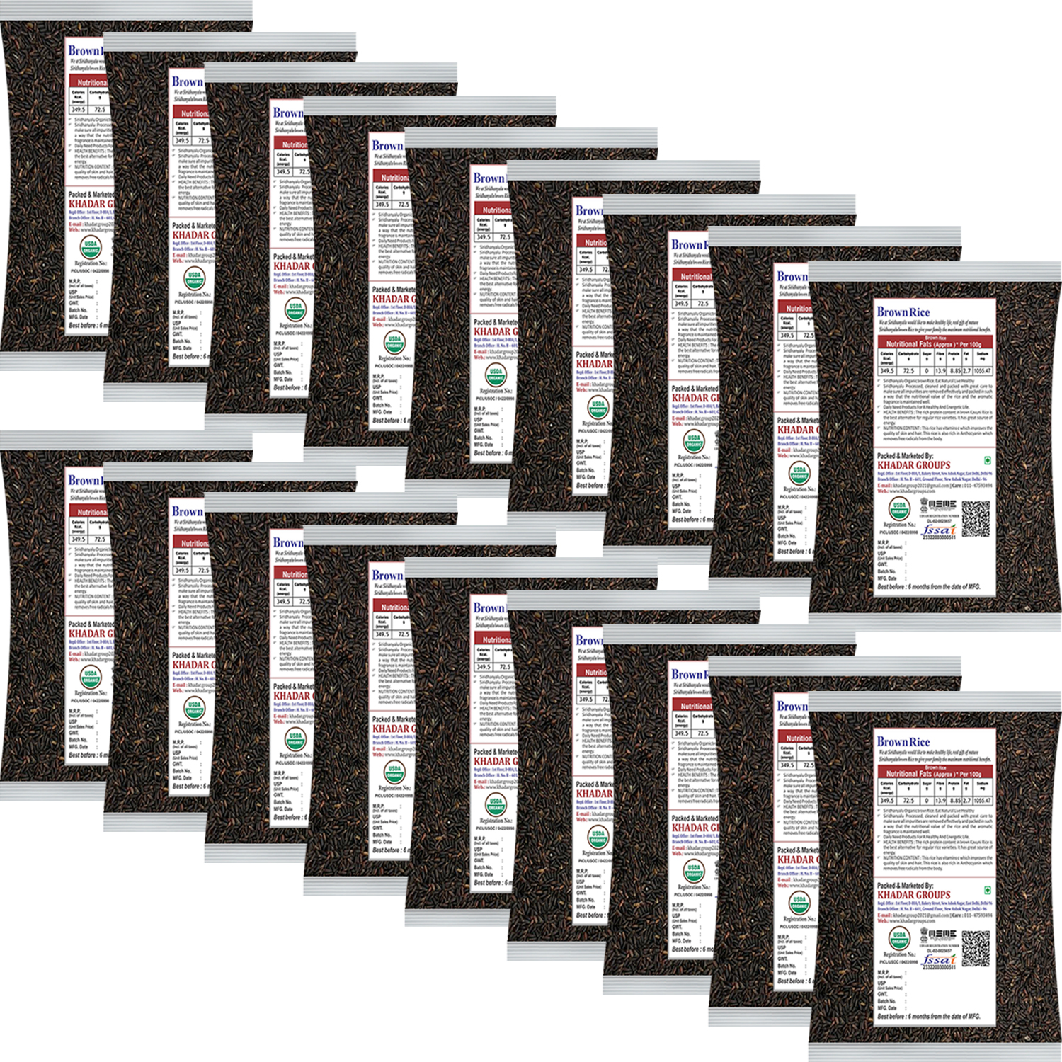 Brown Rice, Low Glycemic Index Forbidden Brown Rice, Offering Both Dark Rice Enthusiasts and Health-Conscious Consumers Choice (Gwt. 18Kg)