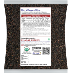 Dark Brown Rice, Low Glycemic Index Forbidden Dark Brown Rice, Offering Dark Rice Enthusiasts (Gwt 1Kg).