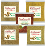 siridhanyalu Millets,Kodo,Browntop,Barnyard,Finger Millet and Foxtail Siridhanya Millet Unpolished and Organic 900gm Each,5 Positive Millets